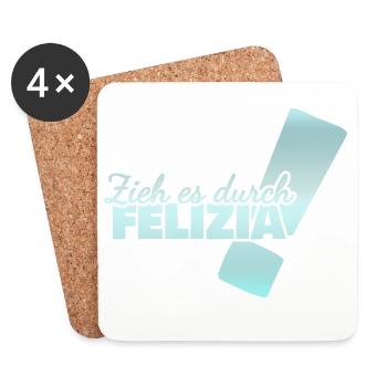 Vorname Felizia - Untersetzer (4er-Set) - Weiß - Vorne