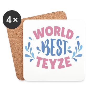 La meilleure teyze (tante) du monde - Türk Teyze - Dessous de verre (lot de 4) - blanc - Devant