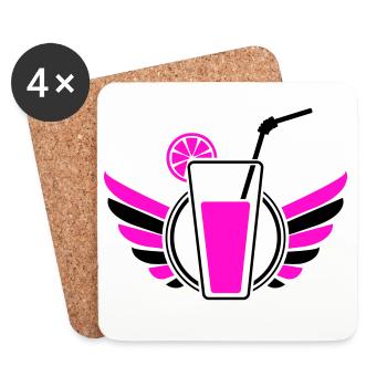 Cocktail Wings - Coasters (set of 4) - white - Front