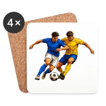 Football Duel - Coasters (set of 4) - white - Front