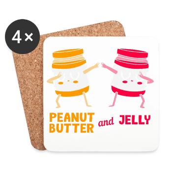 Peanut butter - Coasters (set of 4) - white - Front