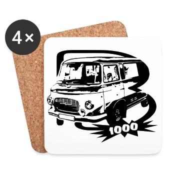 Barkas B1000 Transporter - Untersetzer (4er-Set) - Weiß - Vorne