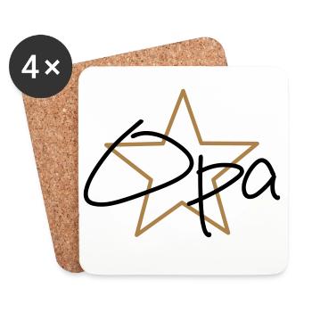 bester Opa - Untersetzer (4er-Set) - Weiß - Vorne