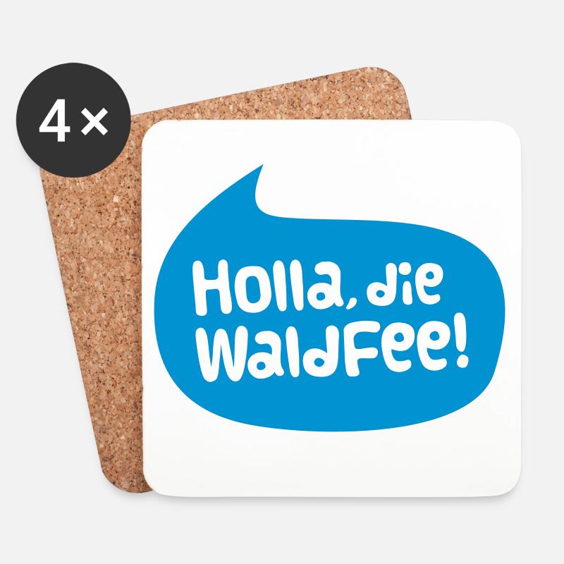 holla die waldfee - Untersetzer (4er-Set) - Weiß