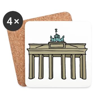 Brandenburg Gate BERLIN c - Coasters (set of 4) - white - Front