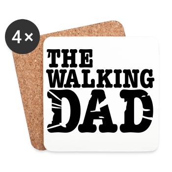 the walking dad - Coasters (set of 4) - white - Front