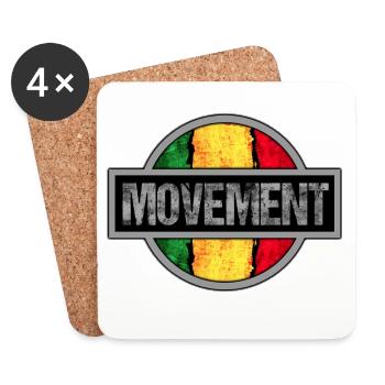 Rastafarian Motion Icon Design - Coasters (set of 4) - white - Front
