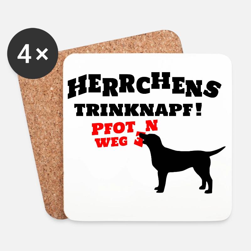 Herrchens Trinknapf ! - Untersetzer (4er-Set) - Weiß