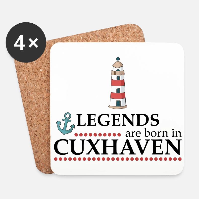 Cuxhaven - Untersetzer (4er-Set) - Weiß