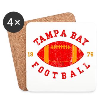 Tampa Bay Football Emblem 75 - Untersetzer (4er-Set) - Weiß - Vorne