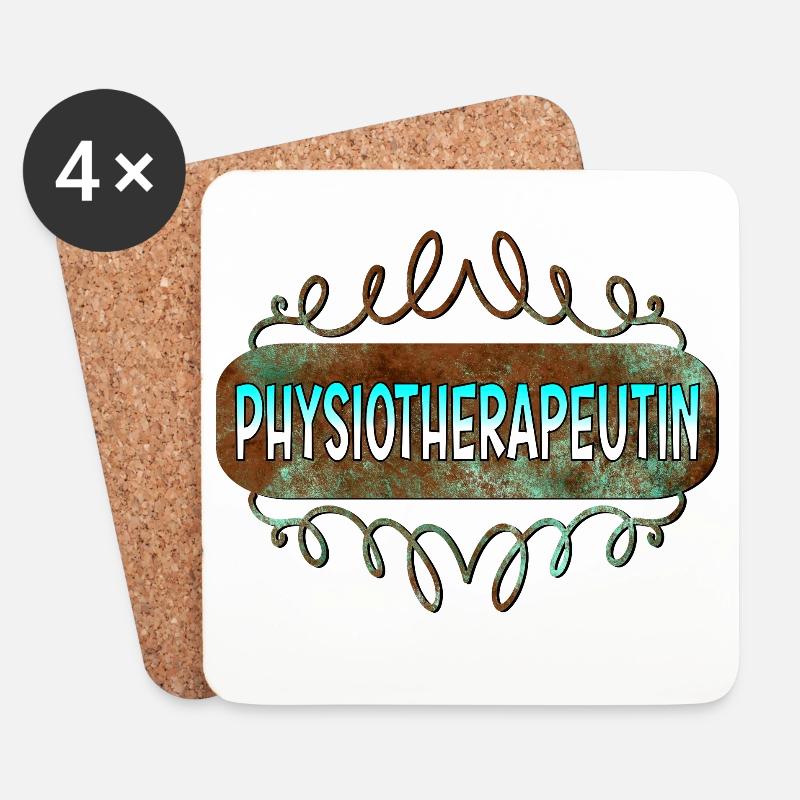 Physiotherapeutin - Untersetzer (4er-Set) - Weiß