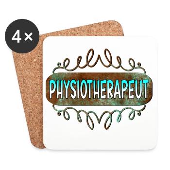 Physiotherapeut - Untersetzer (4er-Set) - Weiß - Vorne