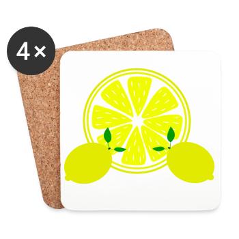 Lemon Lime Lime - Coasters (set of 4) - white - Front