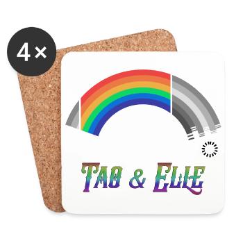 Heartstopper Rainbow Tao and Elle LBGTQIA+ - Coasters (set of 4) - white - Front