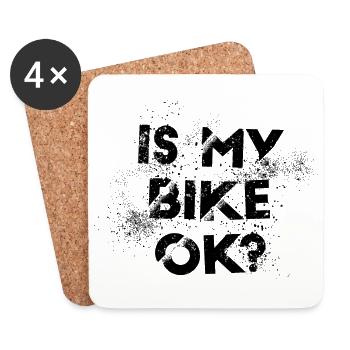Drôle de moto Dirt Biker Est mon vélo OK - Dessous de verre (lot de 4) - blanc - Devant