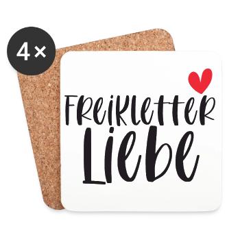 Klettern Freiklettern Liebe Berge Schweiz Geschenk - Untersetzer (4er-Set) - Weiß - Vorne