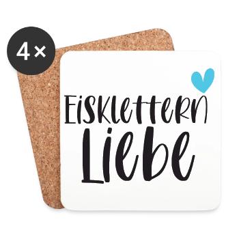 Eisklettern Klettern Wintersport Eis Geschenk - Untersetzer (4er-Set) - Weiß - Vorne