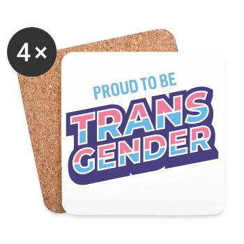 Pride Month - Proud To Be Transgender - Coasters (set of 4) - white - Front