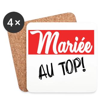 FUTURE MARIEE. EVJF. MARIEE. TEAM - Dessous de verre (lot de 4) - blanc - Devant