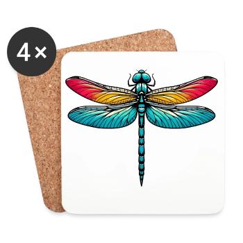 Dragonfly - Coasters (set of 4) - white - Front