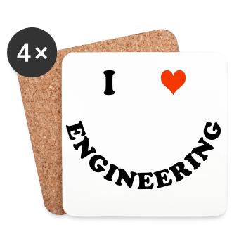 Ingenieur - Untersetzer (4er-Set) - Weiß - Vorne