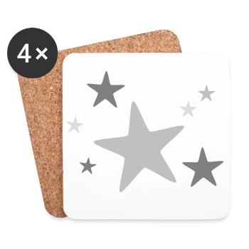 Star group multicolored - Coasters (set of 4) - white - Front