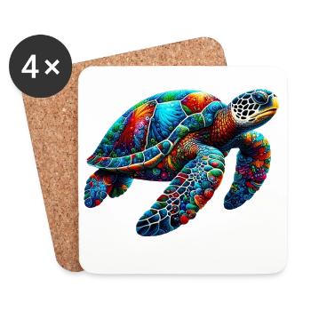 Turtle - Coasters (set of 4) - white - Front