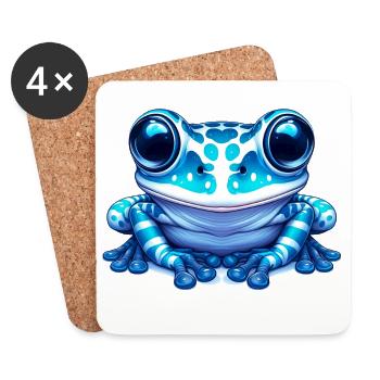 Grenouille - Dessous de verre (lot de 4) - blanc - Devant