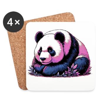 Panda - Untersetzer (4er-Set) - Weiß - Vorne