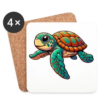 Turtle - Coasters (set of 4) - white - Front