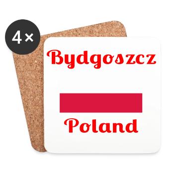 Bydgoszcz Poland - Stylish prints - Coasters (set of 4) - white - Front