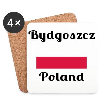 Bydgoszcz Poland - Stylish prints - Coasters (set of 4) - white - Front