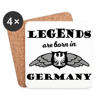 The legends from Germany - Coasters (set of 4) - white - Front