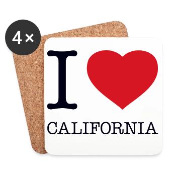 I LOVE CALIFORNIA - Coasters (set of 4) - white - Front