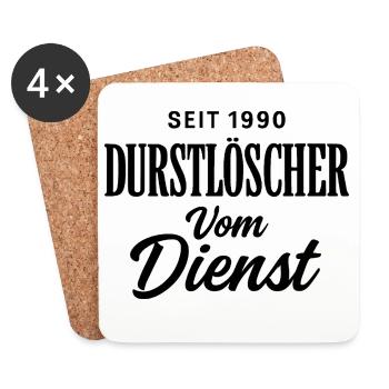 Seit 1990 - Untersetzer (4er-Set) - Weiß - Vorne