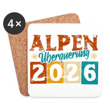 Crossing the Alps 2026 - Hiking - Coasters (set of 4) - white - Front