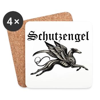 Ángel Guardián Nr3 deutsch - Untersetzer (4er-Set) - Weiß - Vorne