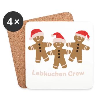 Boulangerie de Noël Gingerbread Crew - Dessous de verre (lot de 4) - blanc - Devant