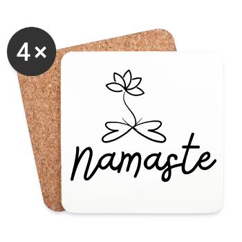 Pleine conscience Spiritualité Namasté - Dessous de verre (lot de 4) - blanc - Devant