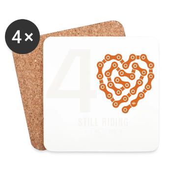 40 Years Bike Still Riding Birthday Gift - Coasters (set of 4) - white - Front