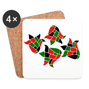 Mosaic Fantasy - Coasters (set of 4) - white - Front