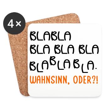 Gespräche Wahnsinn - Untersetzer (4er-Set) - Weiß - Vorne