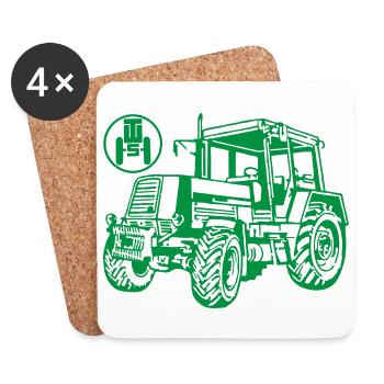 Traktor Fortschritt ZT320 - Untersetzer (4er-Set) - Weiß - Vorne