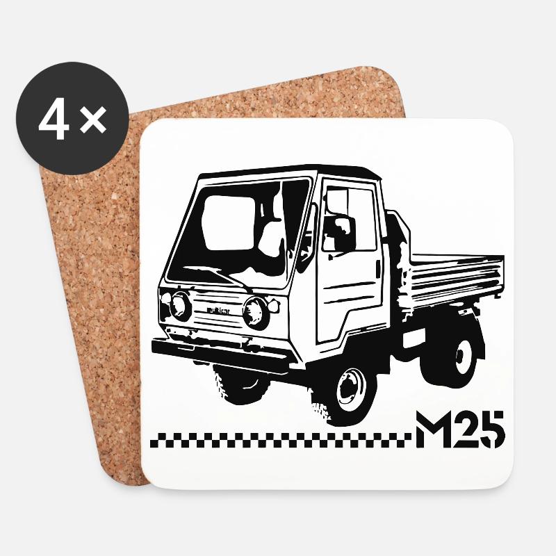 Multicar M25 Neu - Untersetzer (4er-Set) - Weiß