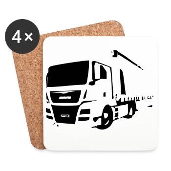 Truck2 - Untersetzer (4er-Set) - Weiß - Vorne