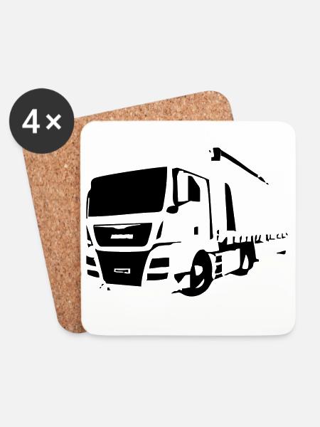 Truck2 - Untersetzer (4er-Set) - Weiß