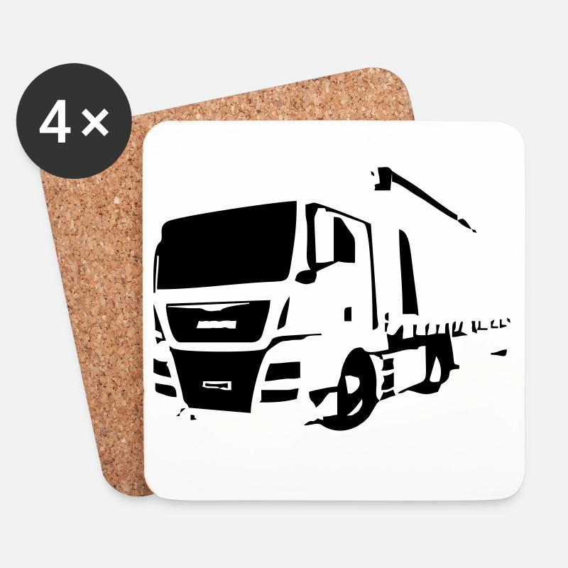 Truck2 - Untersetzer (4er-Set) - Weiß