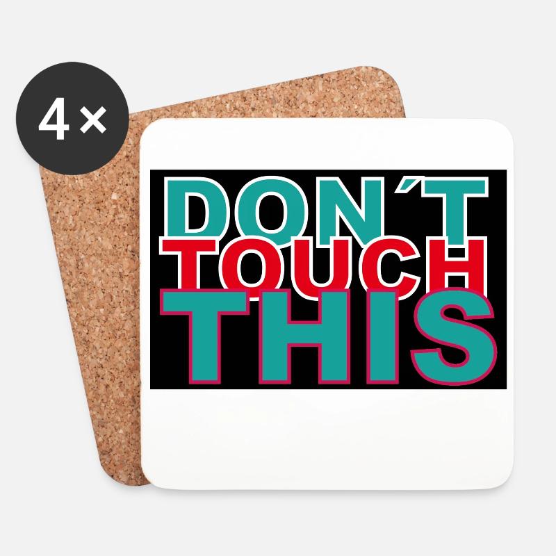 dont touch this - Dessous de verre (lot de 4) - blanc