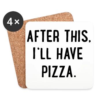 Pizza - Untersetzer (4er-Set) - Weiß - Vorne