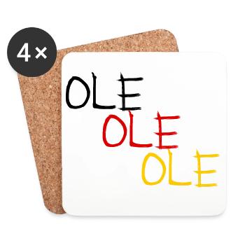OLE OLE OLE PINSEL - Untersetzer (4er-Set) - Weiß - Vorne